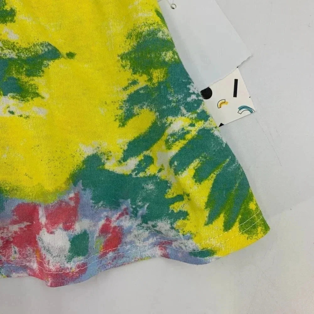 Harper Canyon Girls Tie Dye Floral Pullover Shoulder Tie Dress Size 2‎ NWT